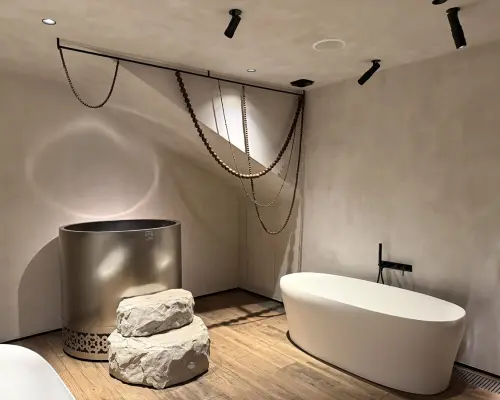 Микроцемент в интерьере «Трёхгорные бани»