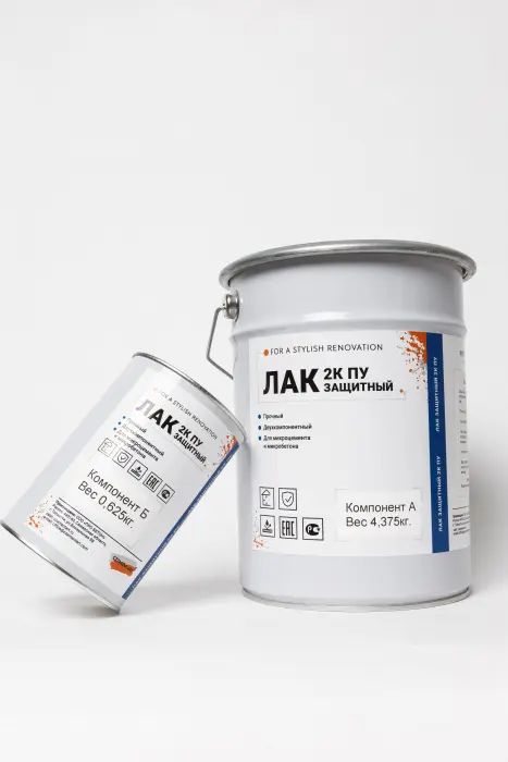 Защитный двухкомпонентный Лак 2К ПУ (А+Б) CZEMENTART 5 кг