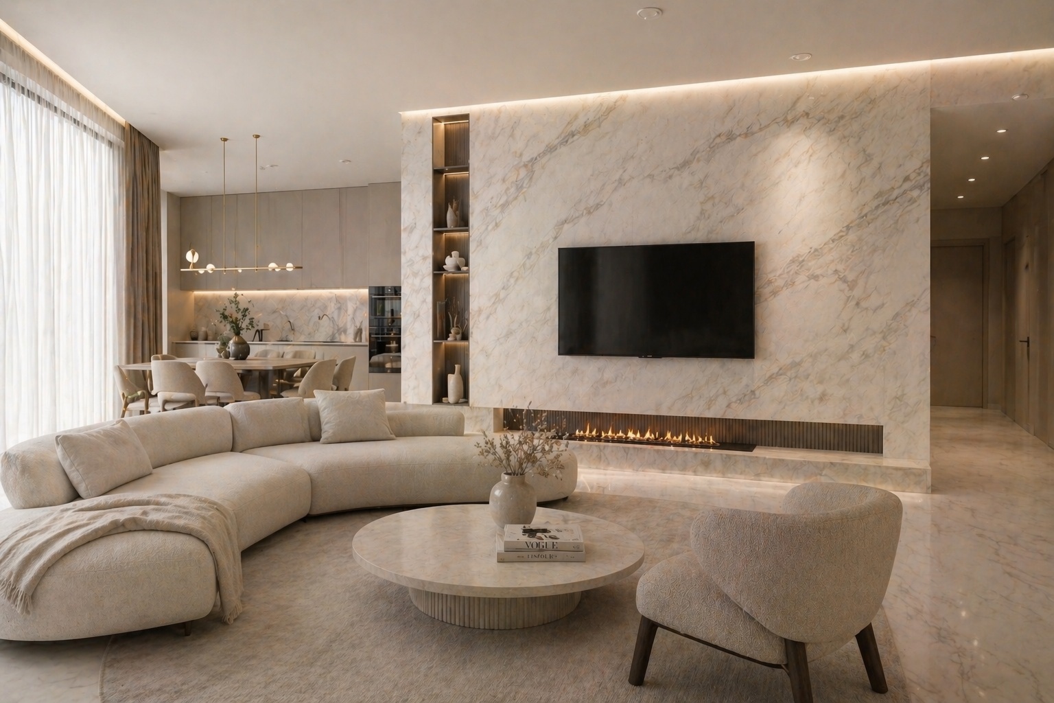 стена с эффектом мрамора